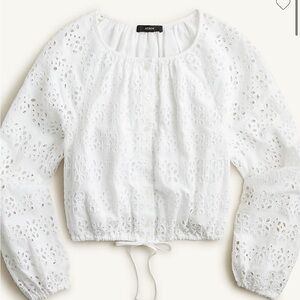 NWT JCrew Eyelit Cropped Top